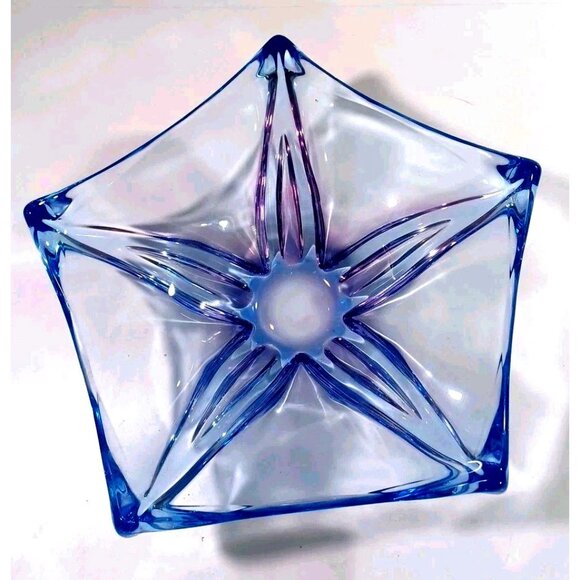 Vladimir Mika Moser 1963 Art Glass Starfish Sommerso Bowl Centerpiece Vase